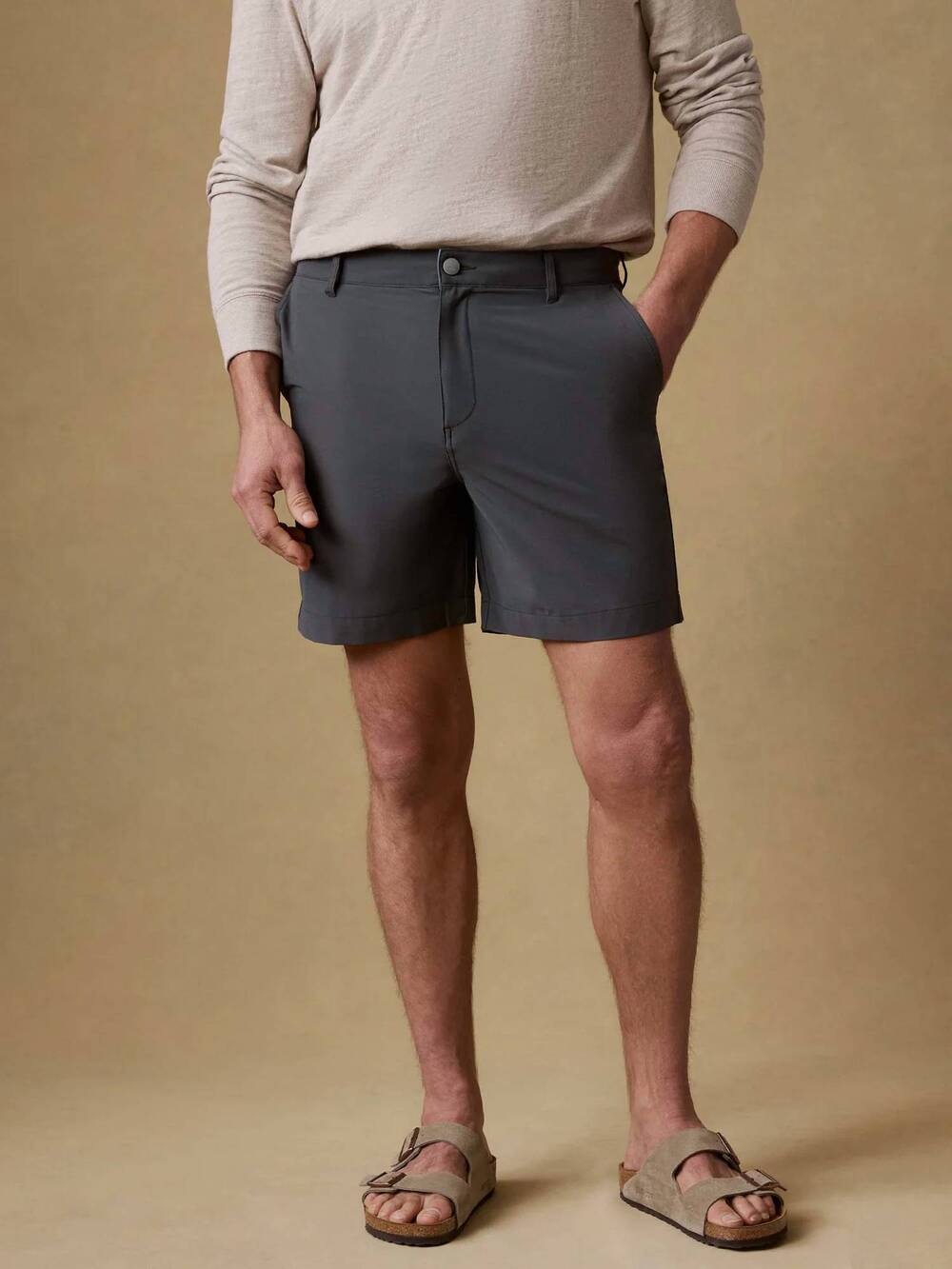 NEW FAHERTY men's all day short - 7" in mountain coal